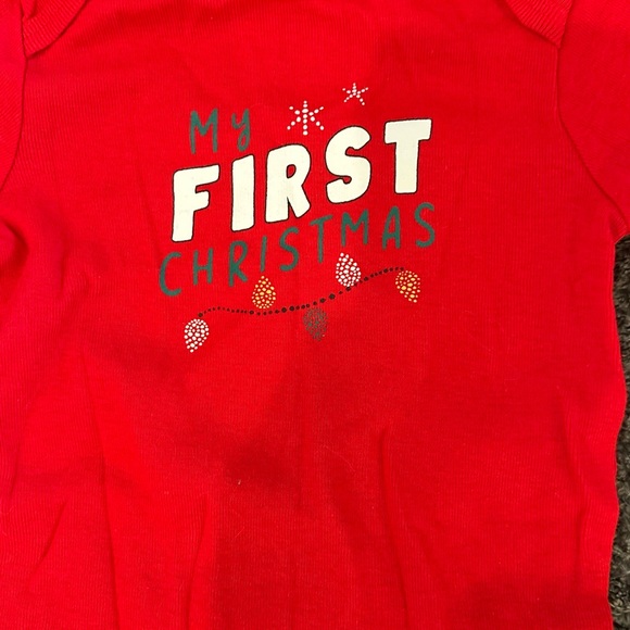 Carter's Red Matching Set - Christmas Santa w/bib - Picture 3 of 5